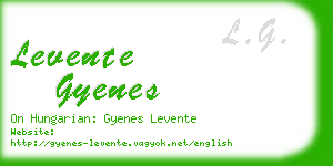 levente gyenes business card